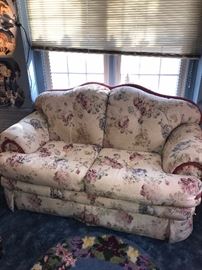 FLORAL LOVE-SEAT AND SOFA