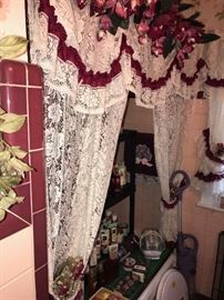 DECORATIVE SHOWER CURTAIN AND WINDOW CURTAINS