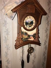 THOMAS KINKADE CUCKOO CLOCK