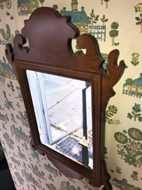 EARLY AMERICAN WOODEN MIRROR