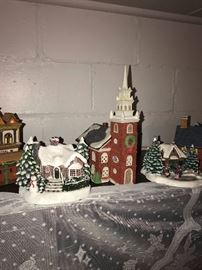 LOTS OF CHRISTMAS VILLAGE HOUSES