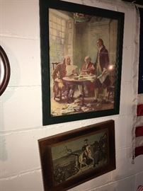 EARLY AMERICAN FRAMED ART