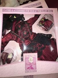 CLOTHING AND ACCESSORIES FOR 16” PORCELAIN DOLLS