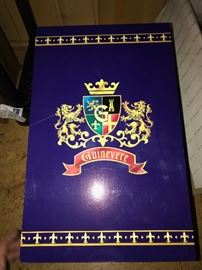 DOLL CLOSET TRUNK BOX WITH CLOTHING AND ACCESSORIES