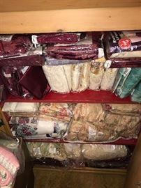 LOTS OF BRAND NEW BEDDING AND LINENS