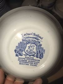 LOCHS OF SCOTLAND BLUE BY ROYAL WARWICK HAND-ENGRAVED DINNERWARE SET