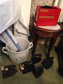 Sad Irons, 45 Records, Small Marble Top Table