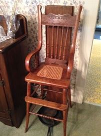 Antique Child's Chair w/ Caned Seat