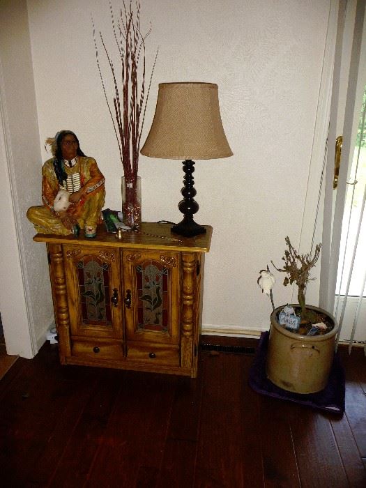 large Indian figure/chests /lamps