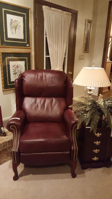 Leather Lane recliner.