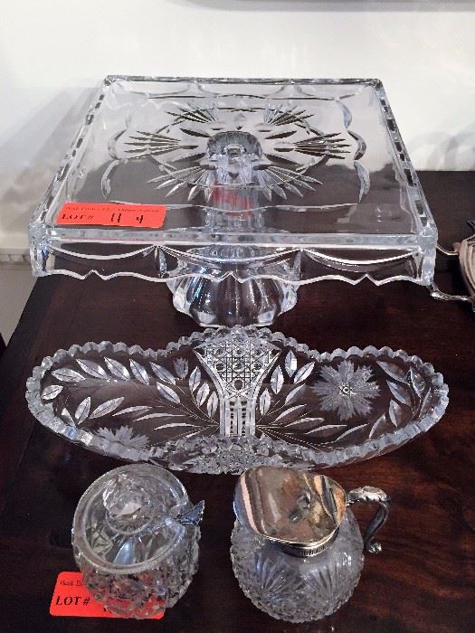 Pattern cake stand and other cut glass
LOT 11