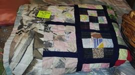 hand-stitched quilt