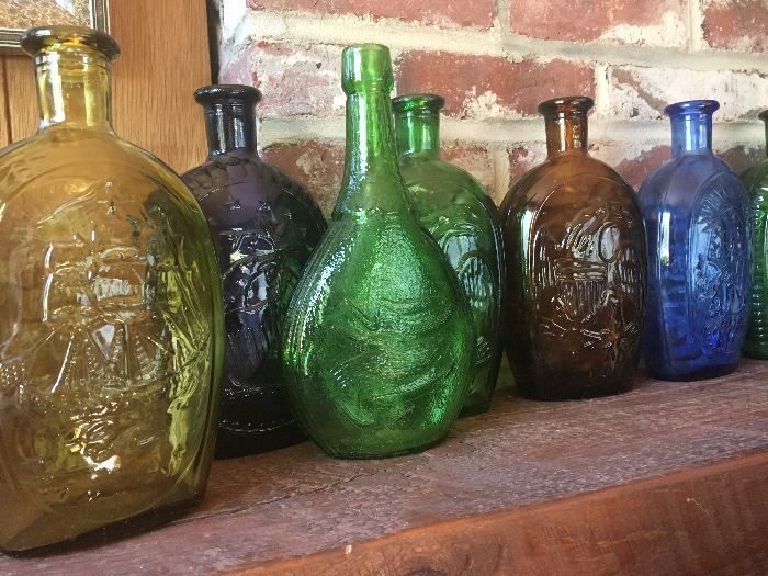 Vintage Colored Bottles