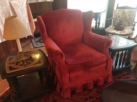 Red Velvet Chair