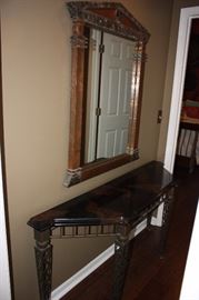 Hall table and mirror (RanchView Interiors)