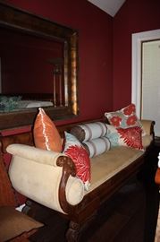 Antique sofa with newer designer pillows