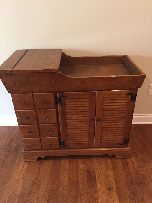 Solid Maple Sideboard w/Copper Dry Sink
