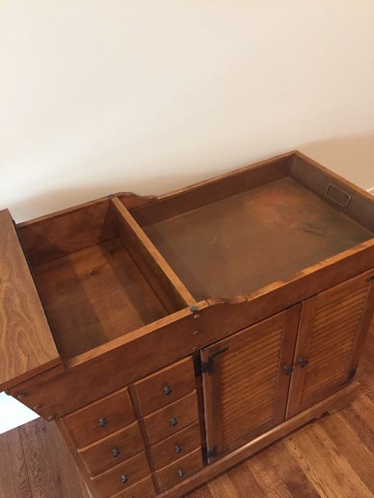Solid Maple Sideboard w/Copper Dry Sink