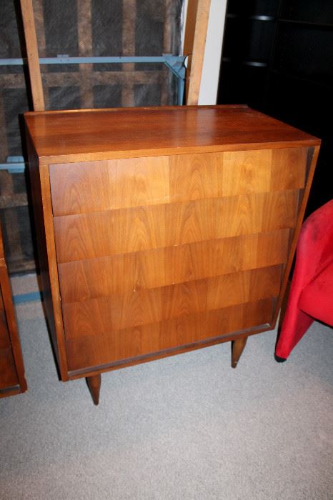 Mid-century modern chest-of-drawers - also matching dresser with mirror