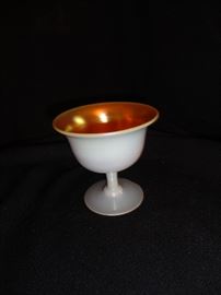 Unsigned opalescent and gilded small dish - superb quality.