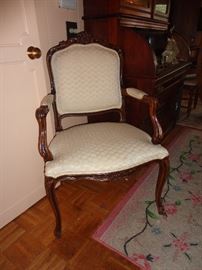 Elegant antique armchair.