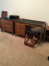 Desk, Cabinet & Chair