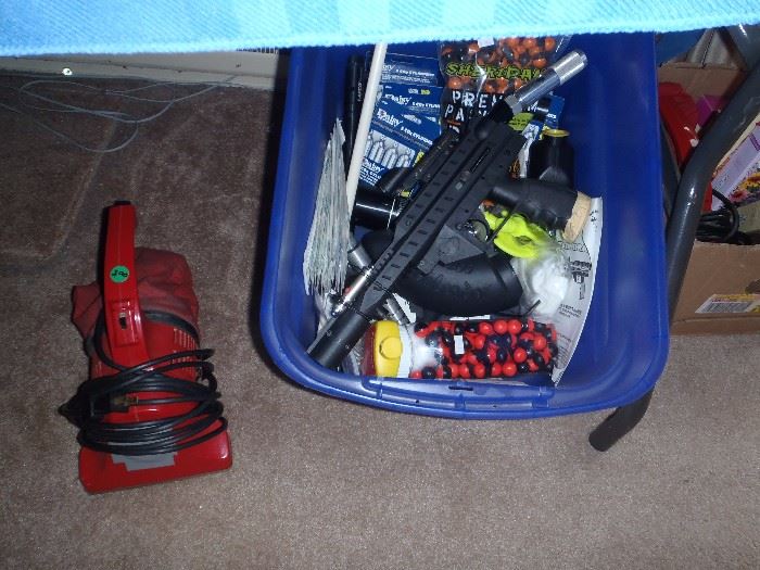 vacuume, paint ball gun & equipment