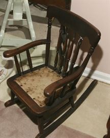 SWEET LITTLE CHILD'S OAK ROCKER
