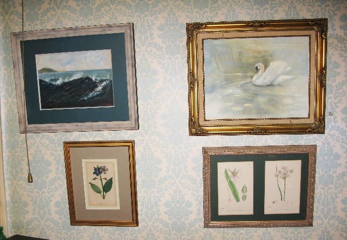 vintage lithos and oil paintings