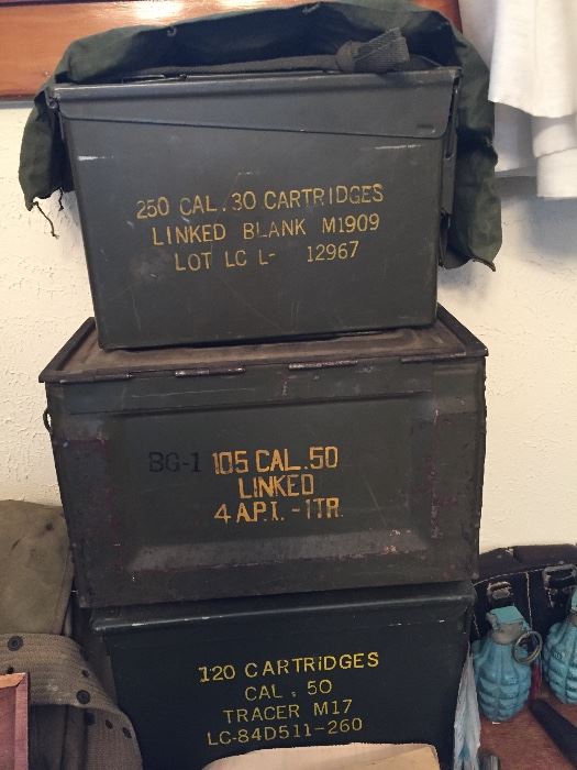 WWII ammo boxes