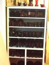 Huge Collection of Vintage Red Ruby Glassware