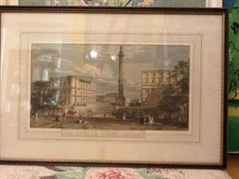 Antique Print of the Duke of York's Column