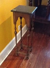 Antique Berkey-Gay fern stand with marble top