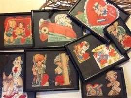 Vintage framed valentines