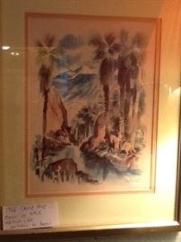 Matson Cruise Line Art.  1966 Menu Printed on Back.