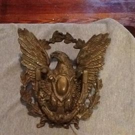 Large Heavy Brass Vintage Eagle Door Knocker