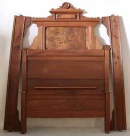 Crested walnut Victorian bed