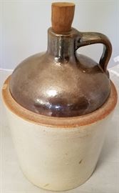 #169 Brown Jug with Wooden Stopper