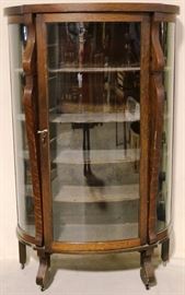 #7393 Curved china cabinet