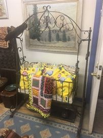 Wrought iron child's rocking bed/cradle, 19th century, European influenced design probably from colony in southeastern U.S.