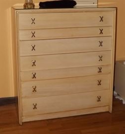 Paul Frankl Polished Brass Ivory Dresser