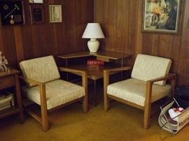 Harvey Probber Lounge Chairs & Corner Table. Table sold separately. Excellent Condition.