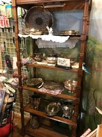 Silver plate gravy bowls, tea pot sets, serving dishes, Paul Revere, Oneida, Gorham Platters