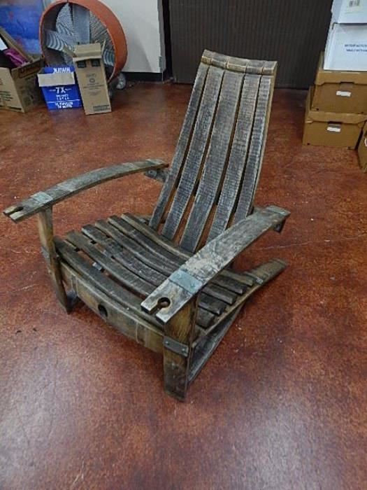 Garden Lounge Chair Made From Barrel