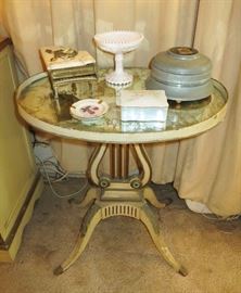 1930's Harp Pedestal Table