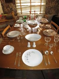 Great 1960's and 50's Retro Dishes and Stemware, including "Platinum Starburst" by Creative.
