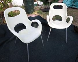 1970's Mod Molded Plastic Armchairs