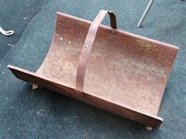 1920's Hand-Hammered Log Caddy