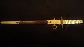 Japanese Late Meiji Period Naval Dirk Dagger