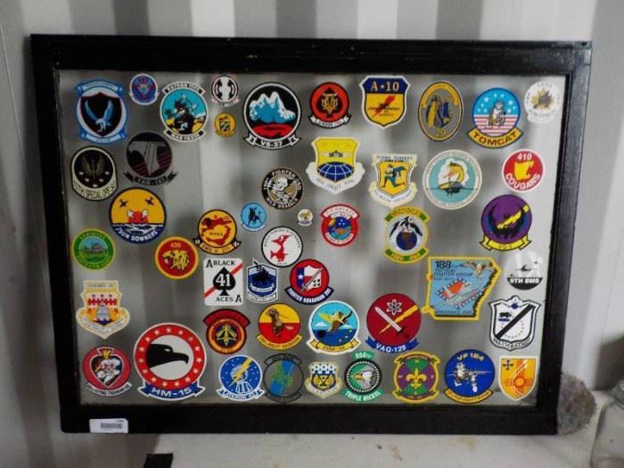 36"x28" glass with military batalion stickers